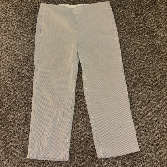 Chico's Pants - Chico's Navy and White Striped Pants Size 2